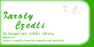 karoly czedli business card