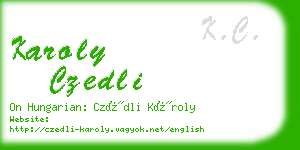 karoly czedli business card